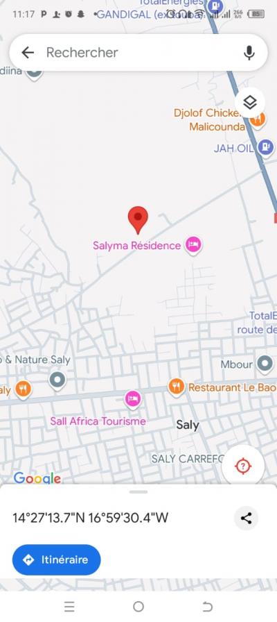 Terrain 300 mètres carrés à Saly, Sénégal