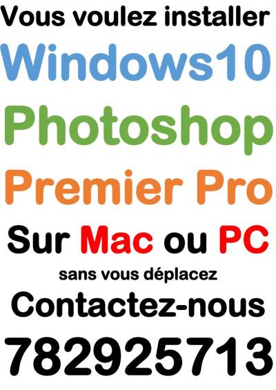 Installation Windows 10 word excel photoshop