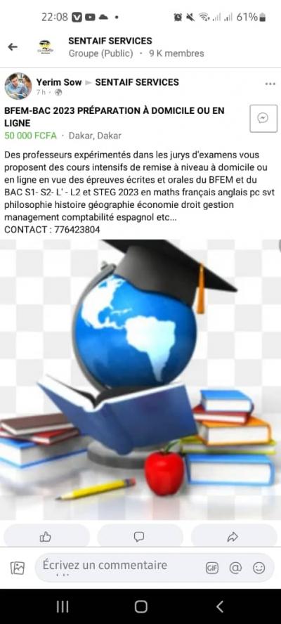 BFEM-BAC 2024 PRÉPARATION À DOMICILE OU EN LIGNE