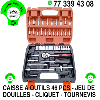 CAISSE A OUTILS 46 PIECES 