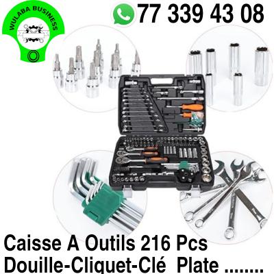 CAISSE A OUTILS 216 PIECES MULTIFONCTIONNELLE 