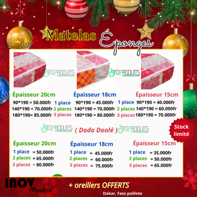 Matelas éponges Promo noel13