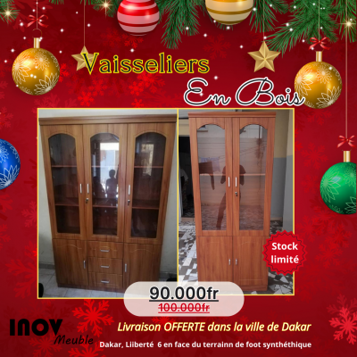 Vaisselier en bois promo noel16