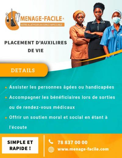 Placement D'auxiliaire de vie Dakar 