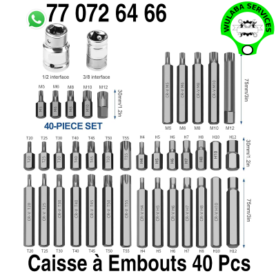 CAISSE A EMBOUTS 40 PIECES 