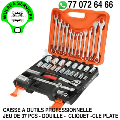 CAISSE A OUTILS 37 PIECES MULTIFONCTIONNELLE