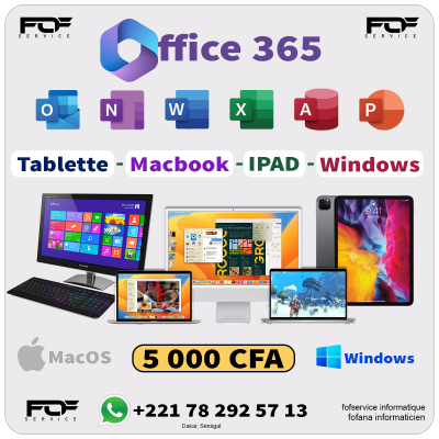installation Office windows et Macos dakar senegal