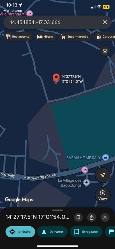 Terrain 600 mètres carrés à vendre à Saly Sén