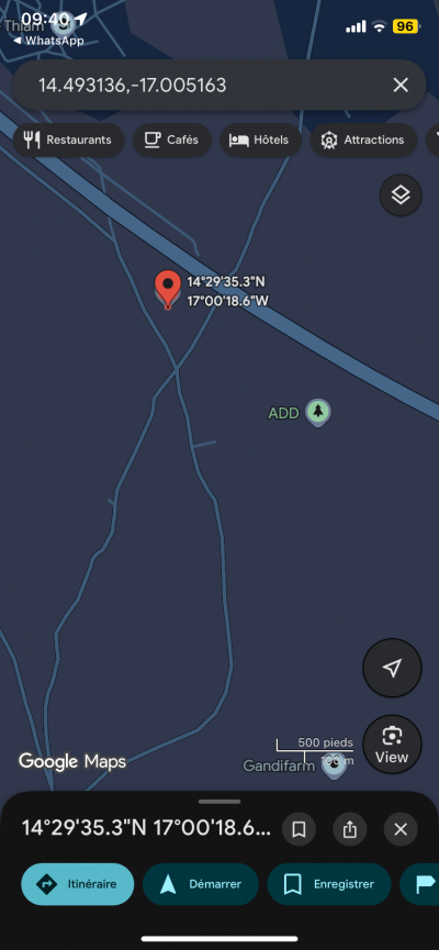 Terrain de 1000 mètres carrés à vendre à Ngué