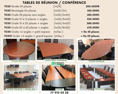 Tables de réunion promo noel 24Déc25