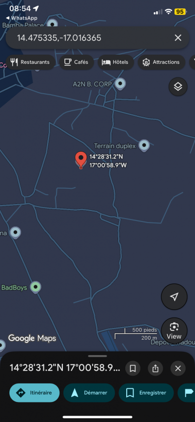 Terrain 225 mètres carrés à vendre à Ndiorokh 