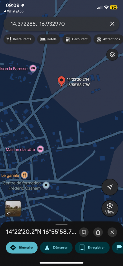 Terrain 600 mètres carrés à vendre à Warang Sn