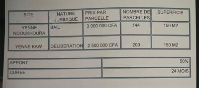 Terrains à vendre à Yenne Deni Biram Ndao