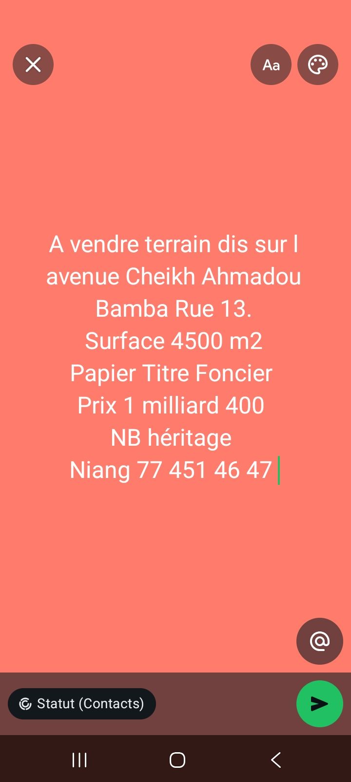 A vendre terrain commercial sur la R13