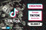 Création de compte Tiktok monétisé Création de compte Tiktok monétisé