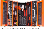 CAISSE A OUTILS 85 PIECES EN ACIER CHROME VANADIUM CAISSE A OUTILS 85 PIECES EN ACIER CHROME VANADIUM