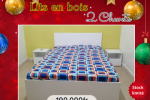 Lits en bois blancs + chevets promo noel18 Lits en bois blancs + chevets promo noel18