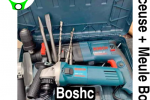 CAISSE A OUTILS - ENSEMBLE PERCEUSE + MEULE BOSCH CAISSE A OUTILS - ENSEMBLE PERCEUSE + MEULE BOSCH